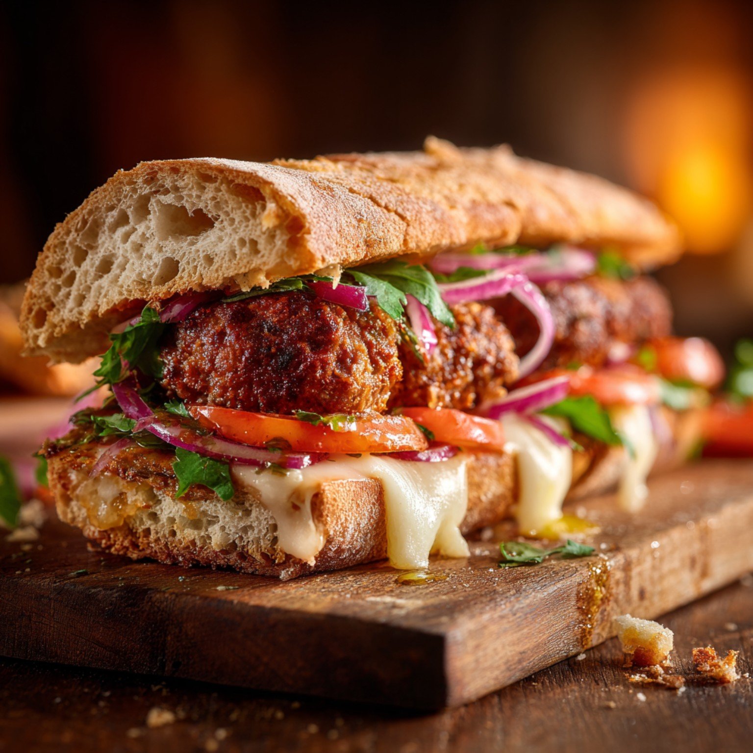 Visuel premium sandwich kefta pour snack