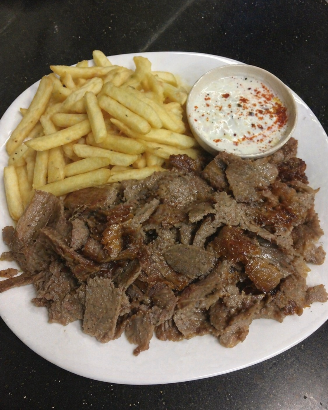 Assiette kebab avant